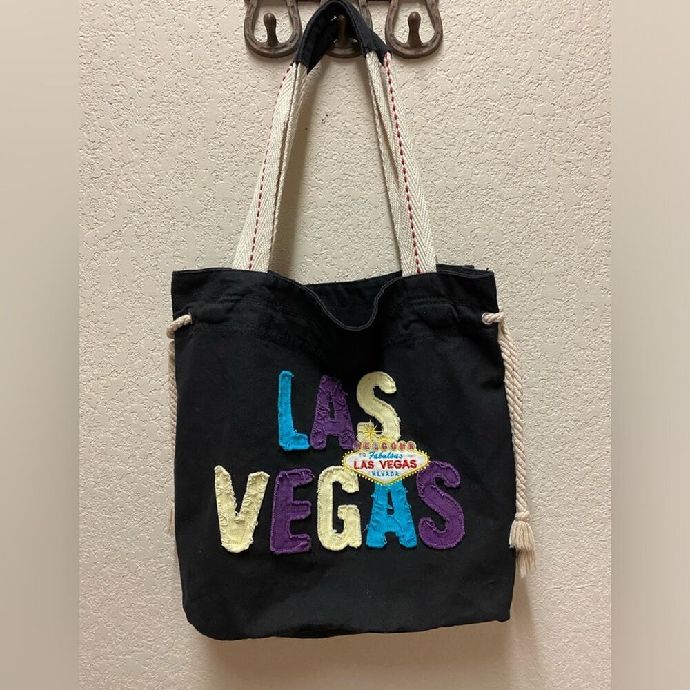 Las Vegas Lucky 777 Accessories canvas tote bag.  Drawstring. Vacation pool